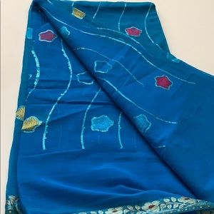Blue sari